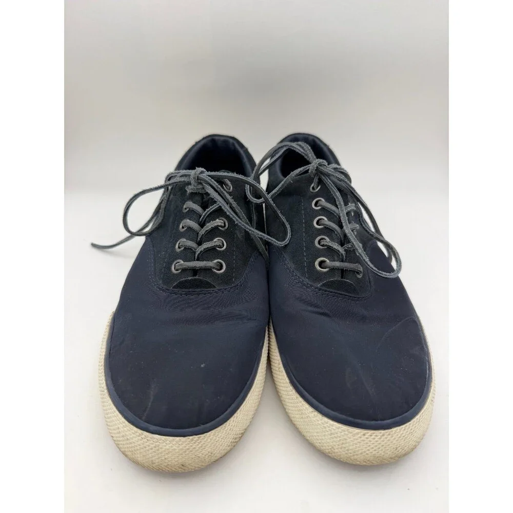 Polo Ralph Lauren Vaughn Sneakers Men's 10D Navy Suede Canvas Lace Up Shoes